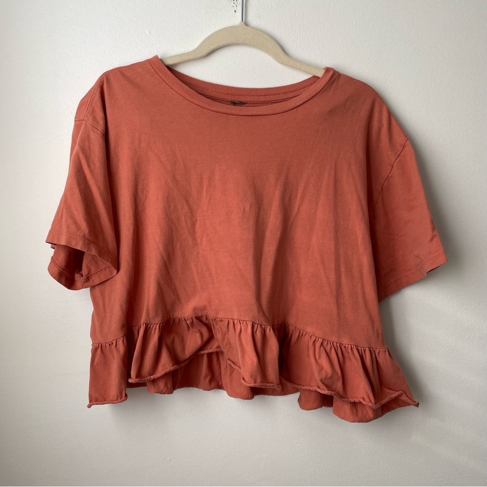 Target Wild Fable Cropped Ruffle Top - Picture 2 of 4